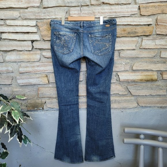Silver Jeans Kyle Retro Y2K 2000s Low Rise Flare Jeans 32 - Picture 5 of 10